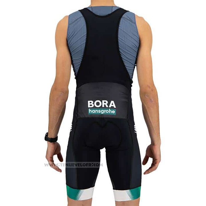 2021 Maillot Cyclisme Bora Champion Blanc Verde Manches Courtes et Cuissard